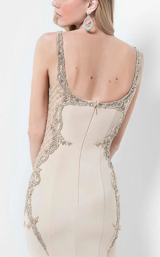 Terani Couture 1712E3268 Ornate Paneled Mermaid Gown - 1 Pc Champagne In Size 4 Available Formal Gowns 8 Terani Couture 1712E3268 Ornate Paneled Mermaid Gown - 1 Pc Champagne In Size 4 Available Formal Gowns