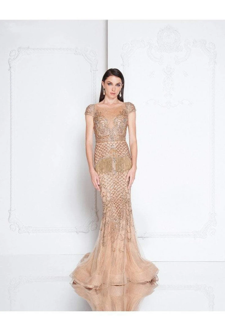 Terani Couture - 1811GL6452 Bedazzled Sheer Bateau Trumpet Dress Prom Dresses 3 Terani Couture - 1811GL6452 Bedazzled Sheer Bateau Trumpet Dress Prom Dresses