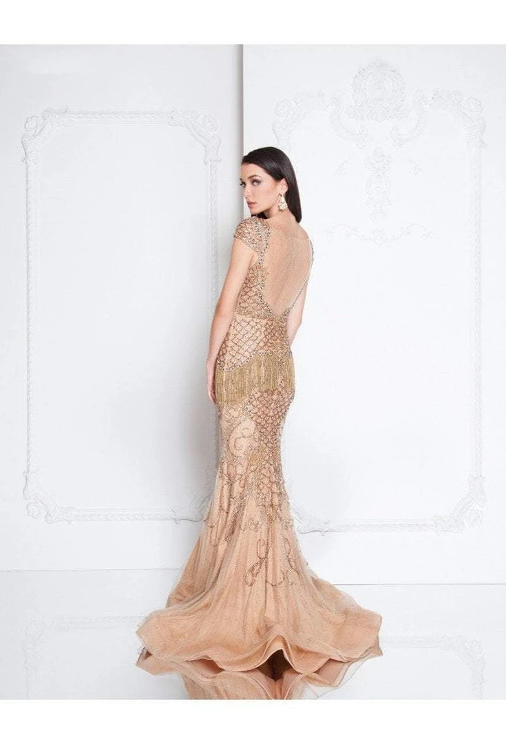 Terani Couture - 1811GL6452 Bedazzled Sheer Bateau Trumpet Dress Prom Dresses 4 Terani Couture - 1811GL6452 Bedazzled Sheer Bateau Trumpet Dress Prom Dresses