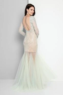 Terani Couture - 1811P5506 Beaded Nude Illusion Tulle Mermaid Gown Formal Gowns 10 Terani Couture - 1811P5506 Beaded Nude Illusion Tulle Mermaid Gown Formal Gowns