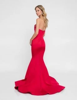 Terani Couture - 1812P5386 Drape Paneled Mermaid Gown