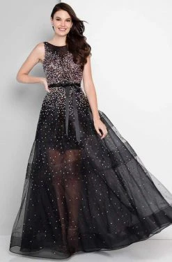 Formal Gowns Terani Couture - 1812P5853 Crystal Beaded Scoop A-line Dress
