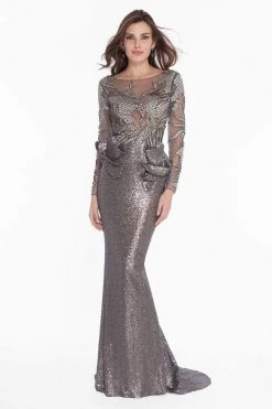 Terani Couture - 1821GL7402 Embroidered Illusion Sequin Ornate Gown Formal Gowns