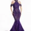 Formal Gowns Terani Couture - 1823GL7531 Beaded And Feathered Mermaid Dress 1 Formal Gowns Terani Couture - 1823GL7531 Beaded And Feathered Mermaid Dress