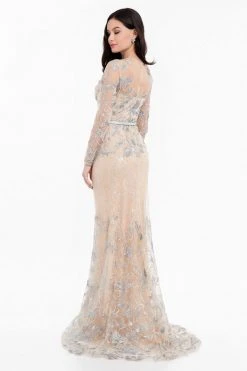 Formal Gowns Terani Couture - 1823M7706 Sequined Sweetheart Long Sleeves Gown