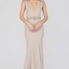 Formal Gowns Terani Couture - 1911E9601 Illusion Plunging Embellished Mermaid Gown 2 Formal Gowns Terani Couture - 1911E9601 Illusion Plunging Embellished Mermaid Gown