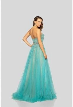 Terani Couture - 1912P8557 Crystal Beaded Tulle Ballgown Formal Gowns