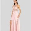 Terani Couture - 1913P8298 Sheer High Halter Evening Dress