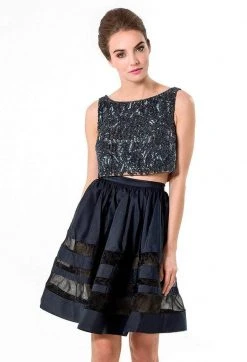 Terani Couture - Bead Crusted Two-Piece Panel A-Line Dress 1521H0103A