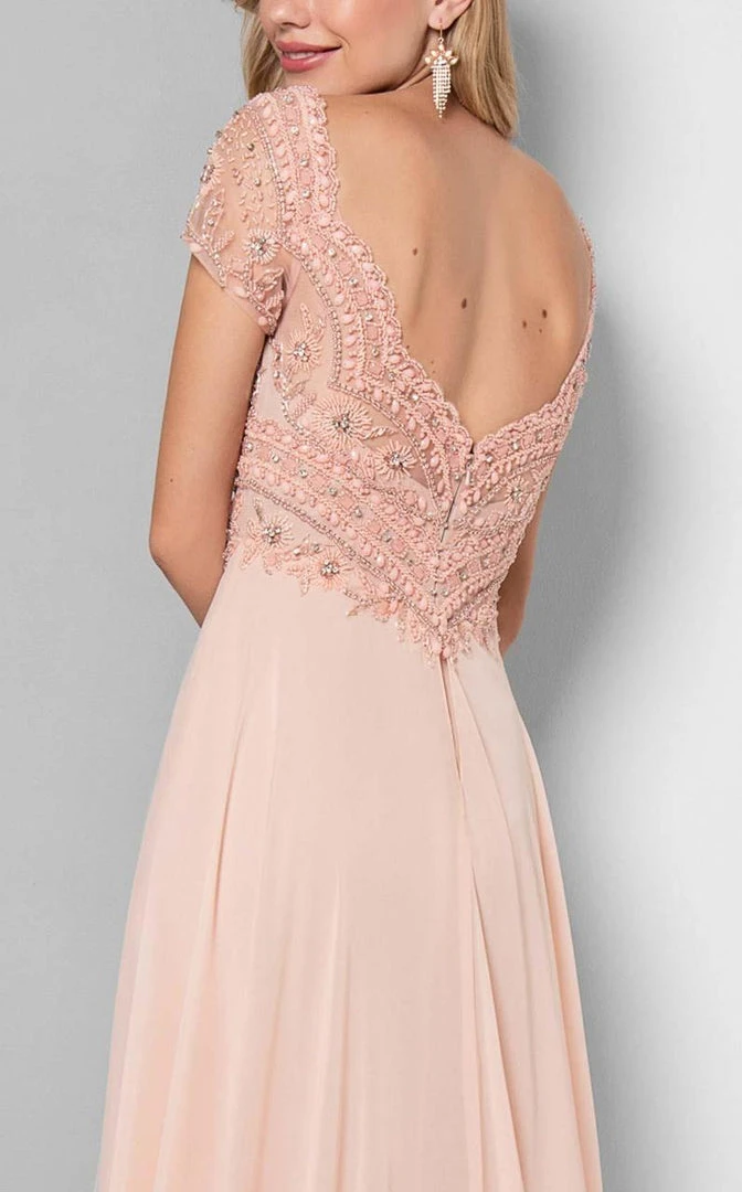 Terani Couture - Beaded Illusion A-Line Gown 1711M3377 Formal Gowns 5 Terani Couture - Beaded Illusion A-Line Gown 1711M3377 Formal Gowns