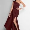 Terani Couture Cascading Paneled Asymmetrical Long Gown 1812E6296X - 1 Pc Wine In Size 10 Available 1 Terani Couture Cascading Paneled Asymmetrical Long Gown 1812E6296X - 1 Pc Wine In Size 10 Available