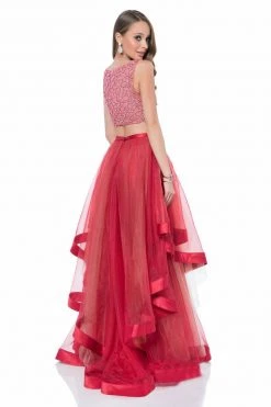 Formal Gowns Terani Couture - Dashing Crystal Accented Bateau Neck A-line Gown 1611P1369A