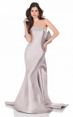 Formal Gowns Terani Couture - Dazzling Beaded Straight Neck Mermaid Gown 1621E1465