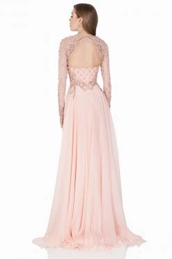 Formal Gowns Terani Couture - Elegant Beaded And Embroidered Sweetheart Chiffon A-line Gown 1621M1726