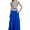 Formal Gowns Terani Couture - Embellished Bateau Neck A-Line Gown 151M0351B