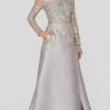Terani Couture - Embroidered Off-Shoulder Long Sleeve Dress 1913E9230 Formal Gowns