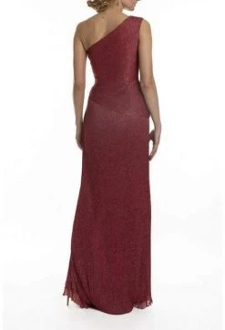 Terani Couture - One Shoulder Asymmetric Neck Evening Dress 1911E9610 - 1 Pc Berry In Size 8 Available Formal Gowns