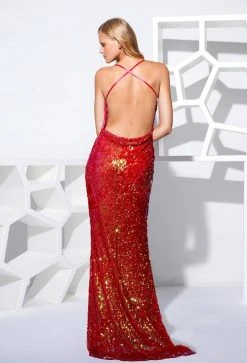 Terani Couture - P1557 Sleeveless Sequined Long Gown