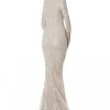 Terani Couture Trumpet Gown In Nude Silver 1613E0355A Formal Gowns 1 Terani Couture Trumpet Gown In Nude Silver 1613E0355A Formal Gowns