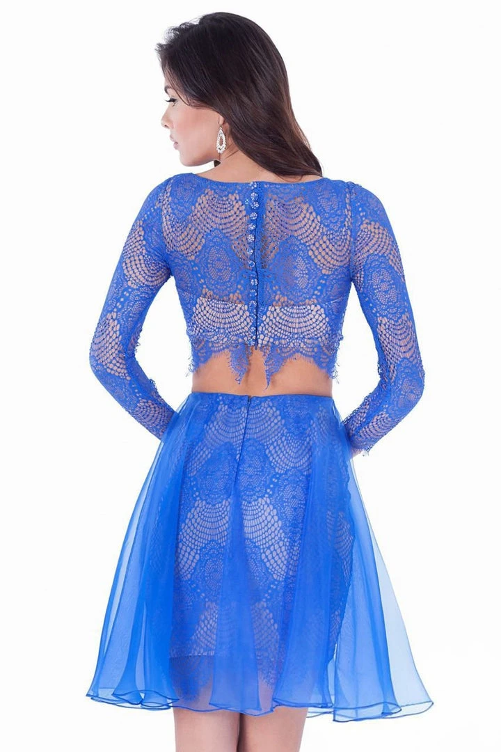 Terani Couture - Two-Piece Bateau Illusion Lace Cocktail Dress 1621H1035 4 Terani Couture - Two-Piece Bateau Illusion Lace Cocktail Dress 1621H1035