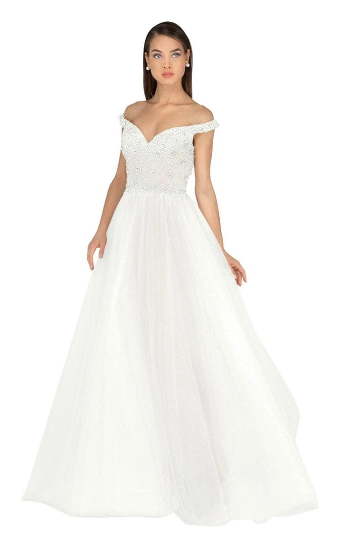 Formal Gowns Terani Couture - V-Neck Tulle Prom Ballgown 1911P8543 - 1 Pc Ivory Nude In Size 16 Available 3 Formal Gowns Terani Couture - V-Neck Tulle Prom Ballgown 1911P8543 - 1 Pc Ivory Nude In Size 16 Available