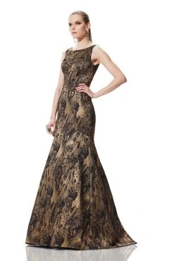 Formal Gowns Theia 882562 Embellished Bateau Trumpet Gown