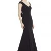 Theia - 882820 Cap Sleeve Cowl Back Stretch Evening Gown