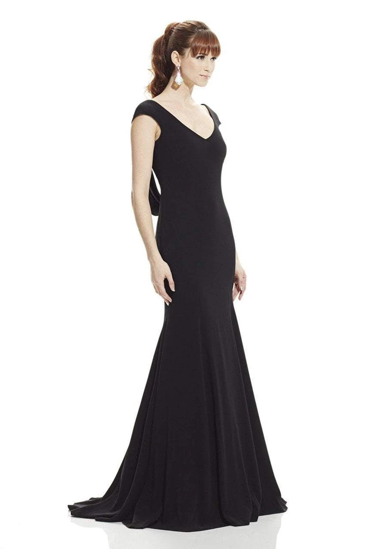 Theia - 882820 Cap Sleeve Cowl Back Stretch Evening Gown 3 Theia - 882820 Cap Sleeve Cowl Back Stretch Evening Gown