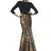 Theia - 882946 Animal Print Trumpet Dress