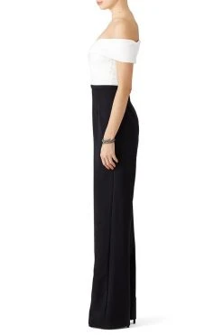 Long Dresses Theia - 883335 Crisscross Pleated Colorblock Jumpsuit 9 Long Dresses Theia - 883335 Crisscross Pleated Colorblock Jumpsuit