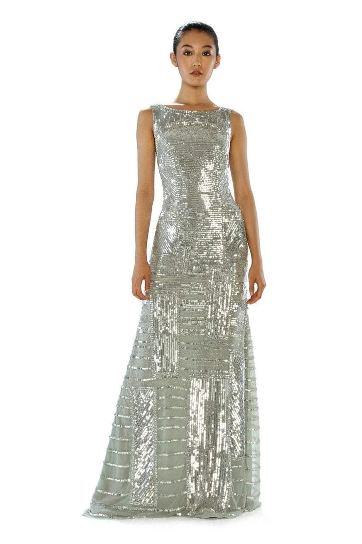 Formal Gowns Theia - Sequined Bateau Neck Dress 882323 3 Formal Gowns Theia - Sequined Bateau Neck Dress 882323