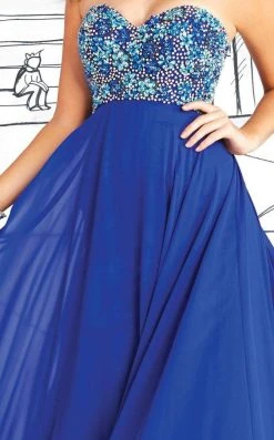 Tiffany Designs - 16028 Embellished Strapless Chiffon Gown