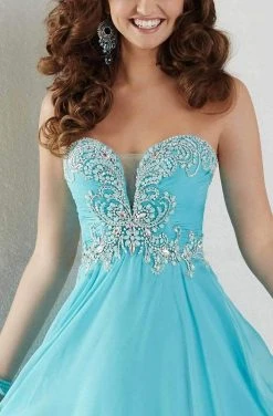 Formal Gowns Tiffany Designs - 16144 Embellished Strapless A-line Dress 7 Formal Gowns Tiffany Designs - 16144 Embellished Strapless A-line Dress