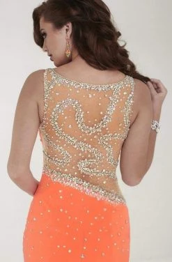 Tiffany Designs - 16191 Artistic Bateau Illusion Jersey Evening Gown Formal Gowns 7 Tiffany Designs - 16191 Artistic Bateau Illusion Jersey Evening Gown Formal Gowns