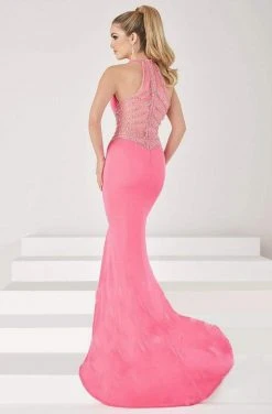 Tiffany Designs - 16198 Glamorous Beaded V-Neck Jersey Dress Formal Gowns