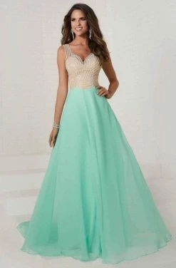 Tiffany Designs - 16295 Sleeveless Crystal Bodice Chiffon Gown