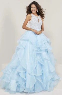 Tiffany Designs - 16338 Beaded Bodice Keyhole Cutout Organza Ballgown Formal Gowns