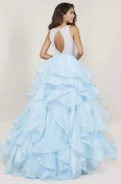 Tiffany Designs - 16338 Beaded Bodice Keyhole Cutout Organza Ballgown Formal Gowns