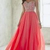 Tiffany Designs - 46011 Ornate Sweetheart Crystal Chiffon Evening Gown 1 Tiffany Designs - 46011 Ornate Sweetheart Crystal Chiffon Evening Gown