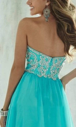 Tiffany Designs - 46011 Ornate Sweetheart Crystal Chiffon Evening Gown