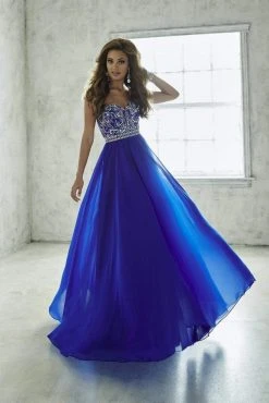 Tiffany Designs - 46050 Shimmering Sweetheart A-Line Chiffon Evening Gown Formal Gowns