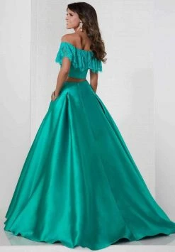 Tiffany Designs - 46134 Off-Shoulder Two-Piece Ballgown Formal Gowns