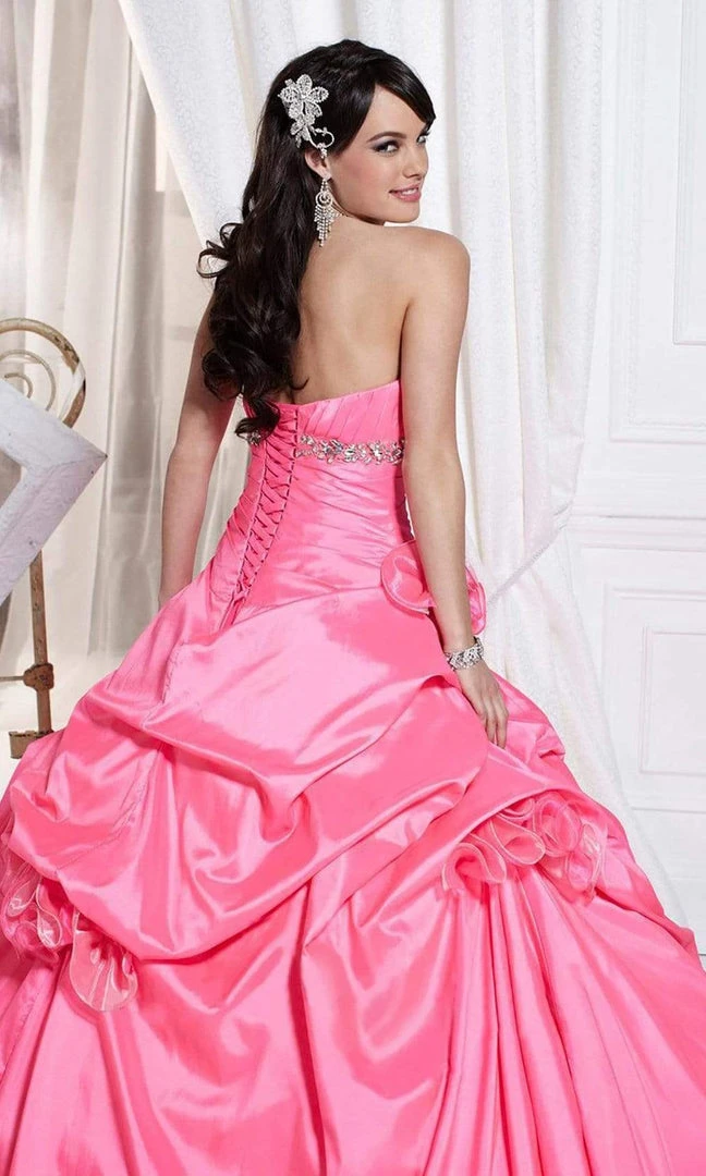 Formal Gowns Tiffany Designs - 56216 Rosette Accented Strapless Ballgown 4 Formal Gowns Tiffany Designs - 56216 Rosette Accented Strapless Ballgown