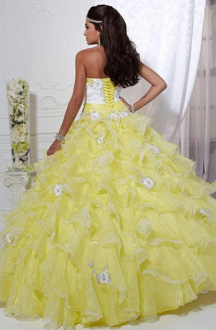 Formal Gowns Tiffany Designs - 56226 Strapless Floral Appliqued Ballgown 4 Formal Gowns Tiffany Designs - 56226 Strapless Floral Appliqued Ballgown