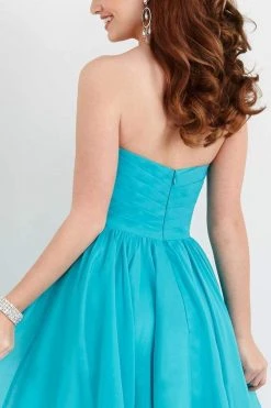 Cocktail Dresses Tiffany Homecoming - 27017 Jewel Decked Pleated Bodice Chiffon Dress