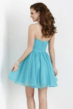 Cocktail Dresses Tiffany Homecoming - 27017 Jewel Decked Pleated Bodice Chiffon Dress