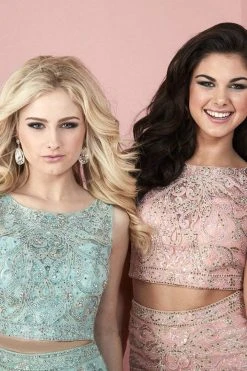 Tiffany Homecoming - 27119 Deep V-Back Two-Piece Glittering Lace Short Dress Cocktail Dresses 9 Tiffany Homecoming - 27119 Deep V-Back Two-Piece Glittering Lace Short Dress Cocktail Dresses