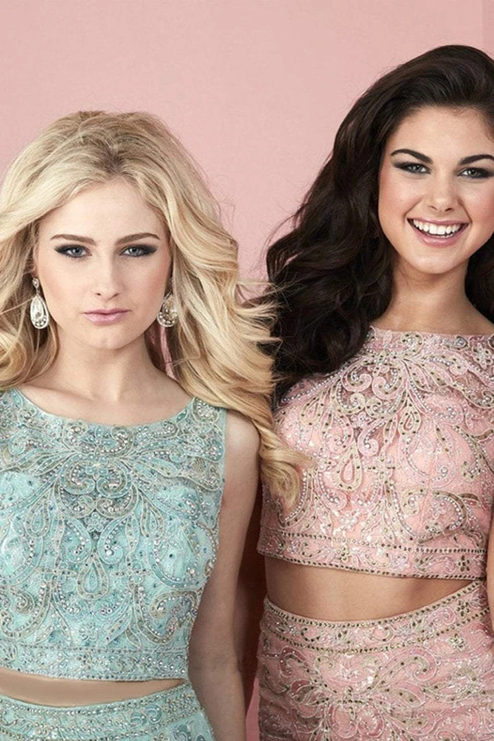 Tiffany Homecoming - 27119 Deep V-Back Two-Piece Glittering Lace Short Dress Cocktail Dresses 6 Tiffany Homecoming - 27119 Deep V-Back Two-Piece Glittering Lace Short Dress Cocktail Dresses