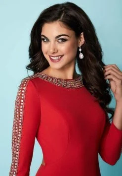 Tiffany Homecoming - 27143 Jewel-Trimmed Long Sleeve Sheath Dress 11 Tiffany Homecoming - 27143 Jewel-Trimmed Long Sleeve Sheath Dress