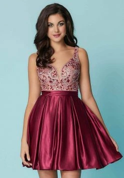 Cocktail Dresses Tiffany Homecoming - 27169 Bead Embellished Pleated Cocktail Dress